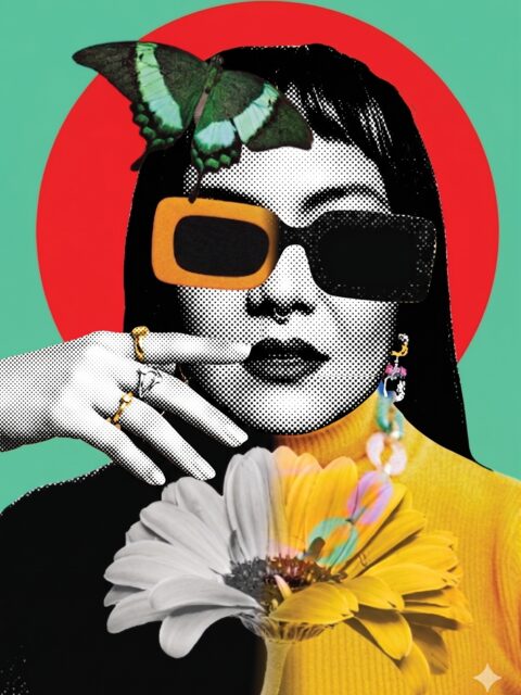Digidoot brand visual — butterfly portrait