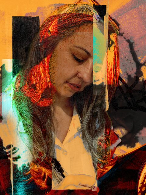 Digidoot brand visual — mixed media collage